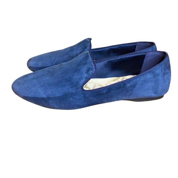 Birdies The Starling Blue Suede Loafer Flats Slip On Shoes Women's Size 10W - Picture 5 of 12
